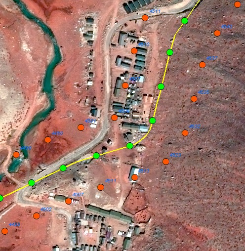 Satellite topographical survey for road project